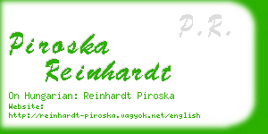 piroska reinhardt business card